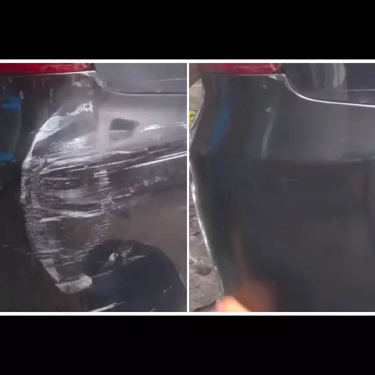 Tanpa diolesi minyak rem, ini trik menghilangkan noda baret mobil pakai 1 bahan dapur