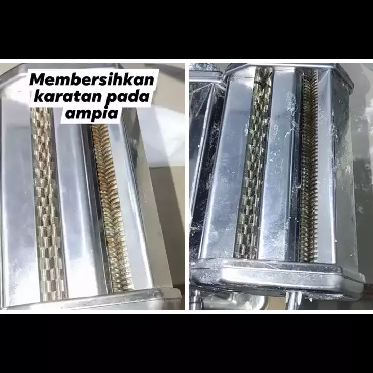 Tanpa dibongkar, cara hilangkan karat di ampia gilingan mi ini cuma andalkan 1 bahan dapur