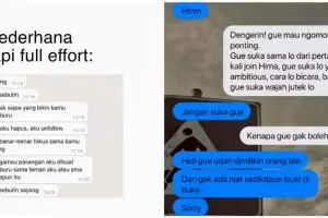 Sederhana tapi full effort, 13 chat lucu pacar terlalu setia ini bacanya bikin jomblo iri