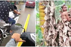 Bukan cuma buat bungkus makanan, 10 potret kocak orang manfaatkan daun pisang ini idenya nggak ketebak