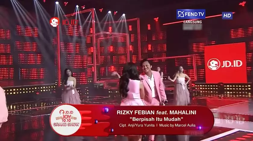 duet pertama Mahalini dan Rizky Febian © YouTube duet pertama Mahalini dan Rizky Febian © YouTube