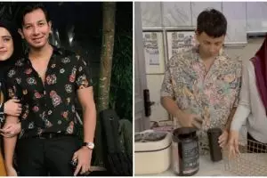 Rumahnya 2 lantai bergaya American Classic, 11 potret dapur Sonny Septian ini mungil bercorak marmer