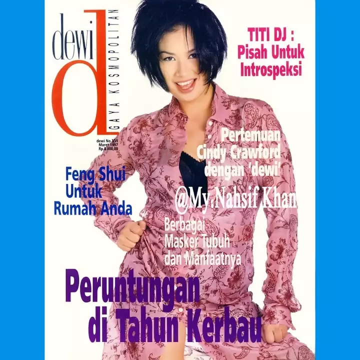 Titi DJ saat jadi model cover majalah © 2024 brilio.net