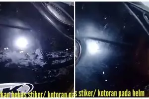 Bukan dioles minyak kayu putih, ini trik bersihkan bekas lem stiker di helm pakai 1 bahan masakan