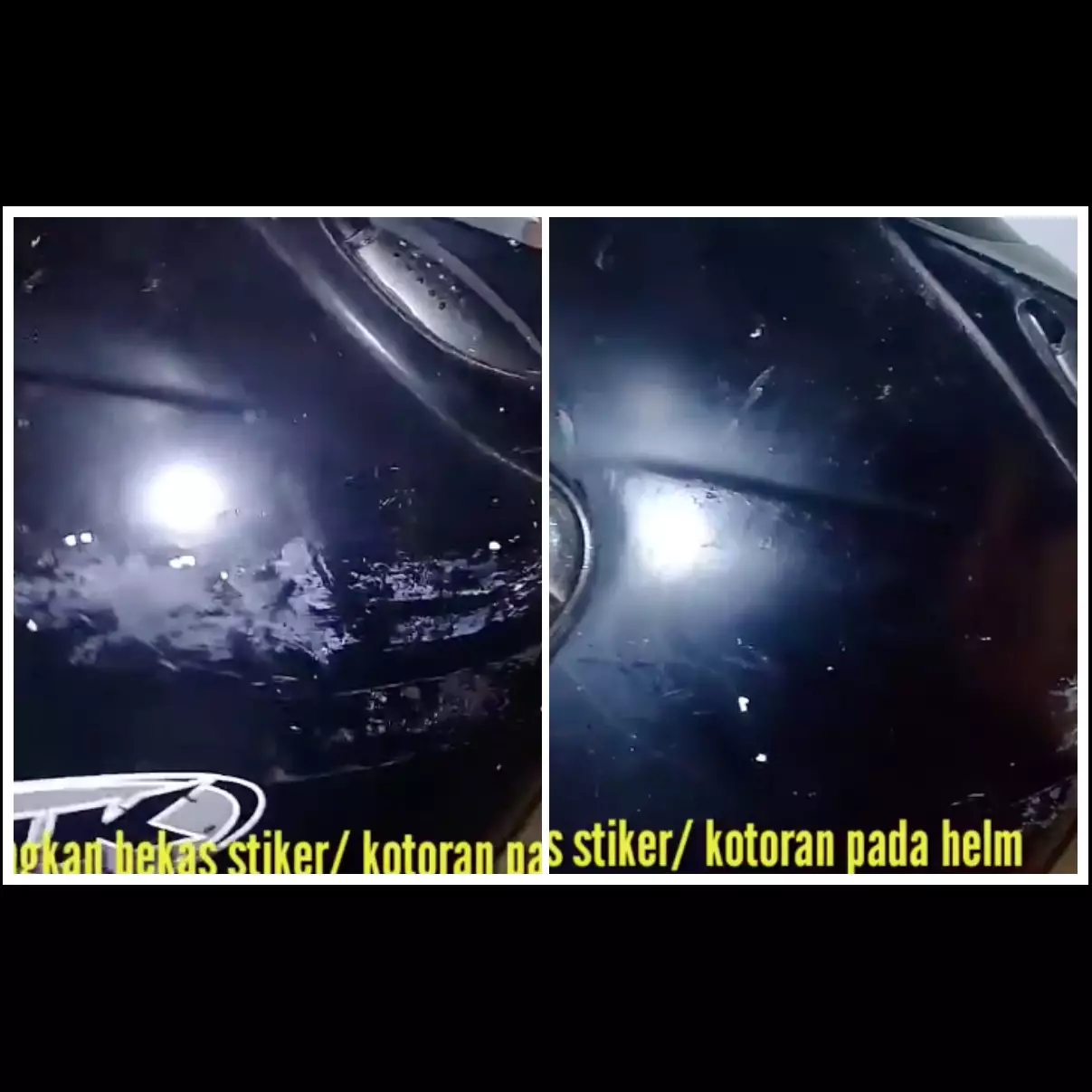 Bukan dioles minyak kayu putih, ini trik bersihkan bekas lem stiker di helm pakai 1 bahan masakan