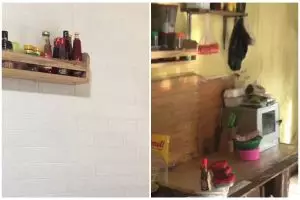 Modal Rp 100 ribu, trik ibu-ibu ubah dapur papan buluk jadi estetik cocok untuk tempat ngonten