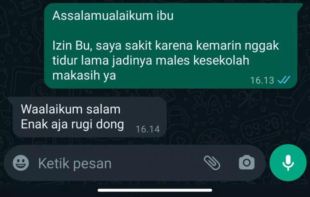 tanggapi siswa izin © Instagram tanggapi siswa izin © Instagram