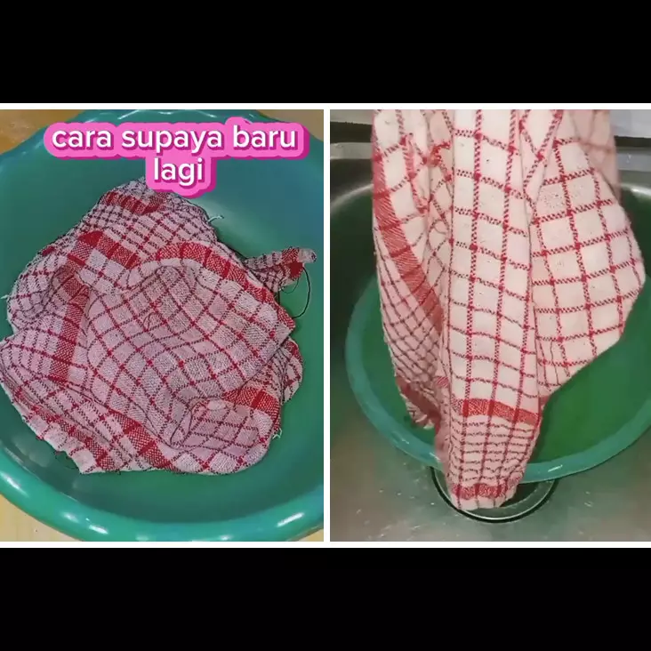 Tak perlu disikat, trik cuci serbet dapur buluk ala emak-emak ini ampuh basmi bau apek