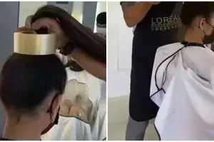 Bukan cuma pakai gunting, lifehack nyeleneh tukang cukur potong rambut ini hasilnya rapi paripurna