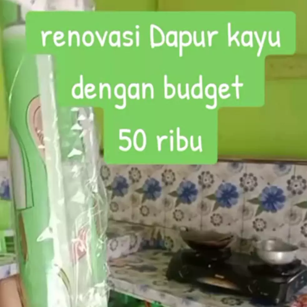 Cuma modal Rp 50 ribu, cara emak-emak rombak dapur tabrak warna jadi rapi bikin mata auto melek