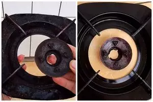 Tak disikat kuat, ini trik bersihkan burner dan tungku kompor berkerak hitam cuma tambah 2 bahan dapur