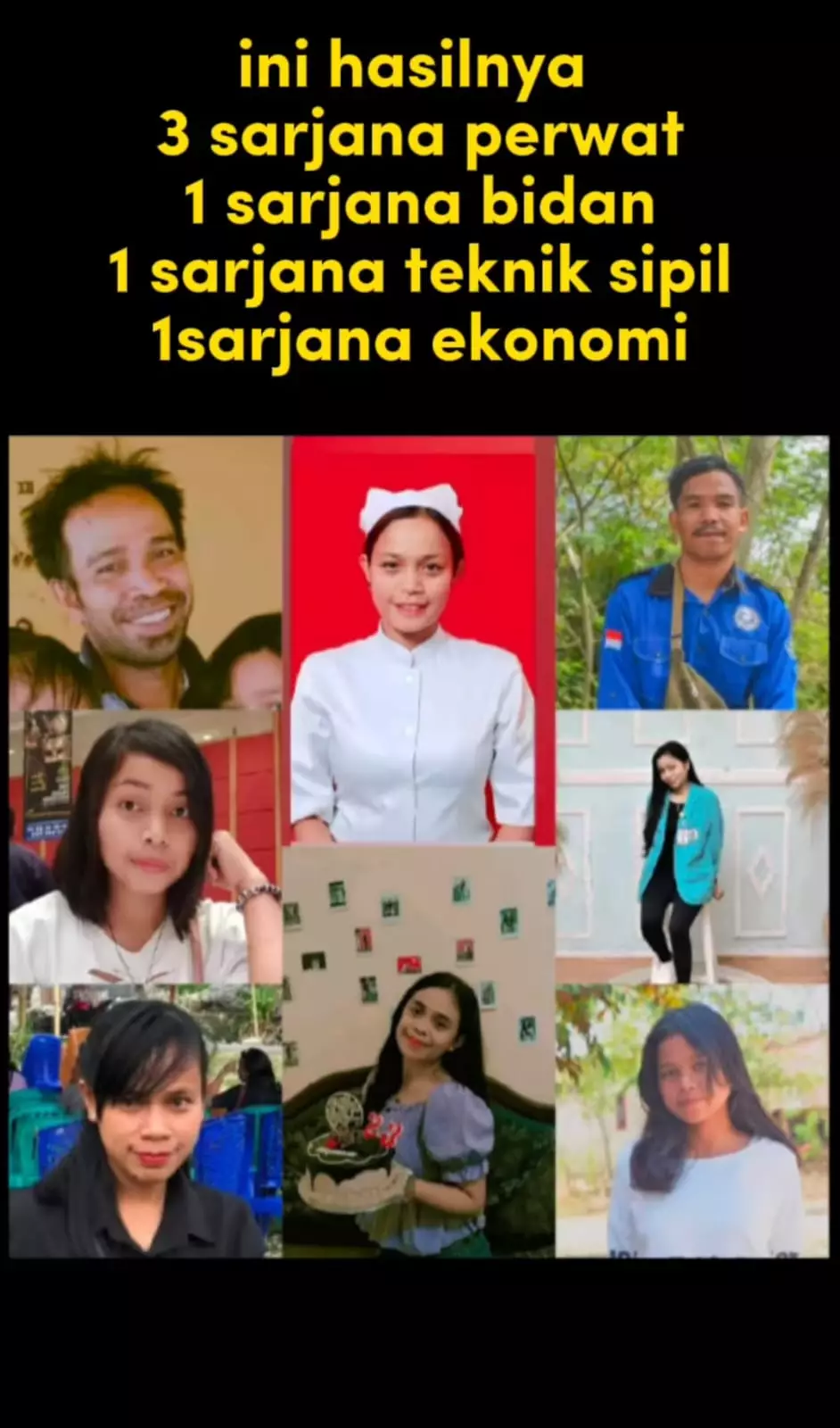 sukses sekolahkan 6 adik jadi sarjana © TikTok