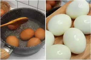 Tak direndam air es, ini cara merebus telur agar mudah dikupas dan hasil mulus pakai 2 bahan dapur