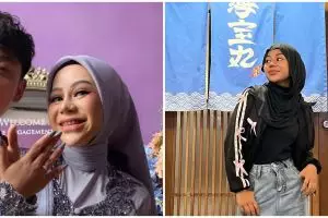 11 Momen Cimoy Montok dilamar selebgram Dimas Tirta, dipuji makin cantik pakai kebaya dan hijab