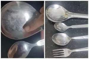 Modal Rp5.000, ini cara praktis bersihkan sendok kusam agar kinclong seperti baru pakai 1 bahan dapur