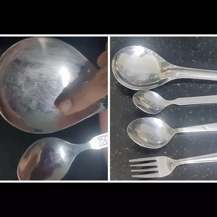 Modal Rp5.000, ini cara praktis bersihkan sendok kusam agar kinclong seperti baru pakai 1 bahan dapur