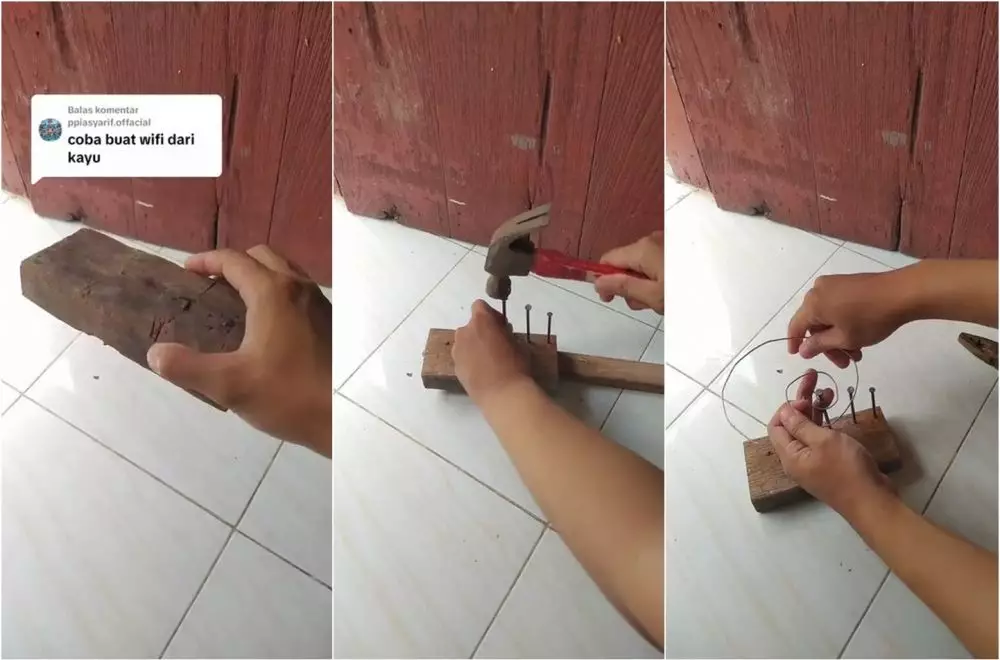 Lifehack nyeleneh bikin wifi dari kayu TikTok Lifehack nyeleneh bikin wifi dari kayu TikTok