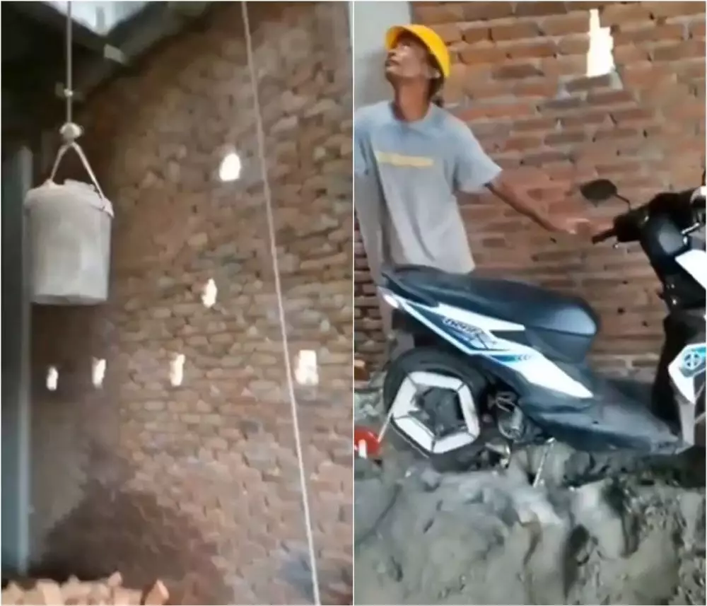 Lifehack nyeleneh kuli angkut bahan bangunan Instagram