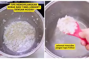 Tanpa direndam semalaman, ini trik cepat hilangkan kerak nasi di panci rice cooker dalam waktu 3 menit