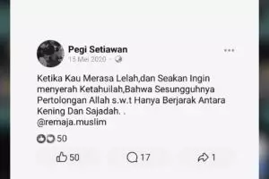 Status tersangka masih jadi pro kontra, curhatan lawas Pegi Setiawan di Facebook tuai simpati