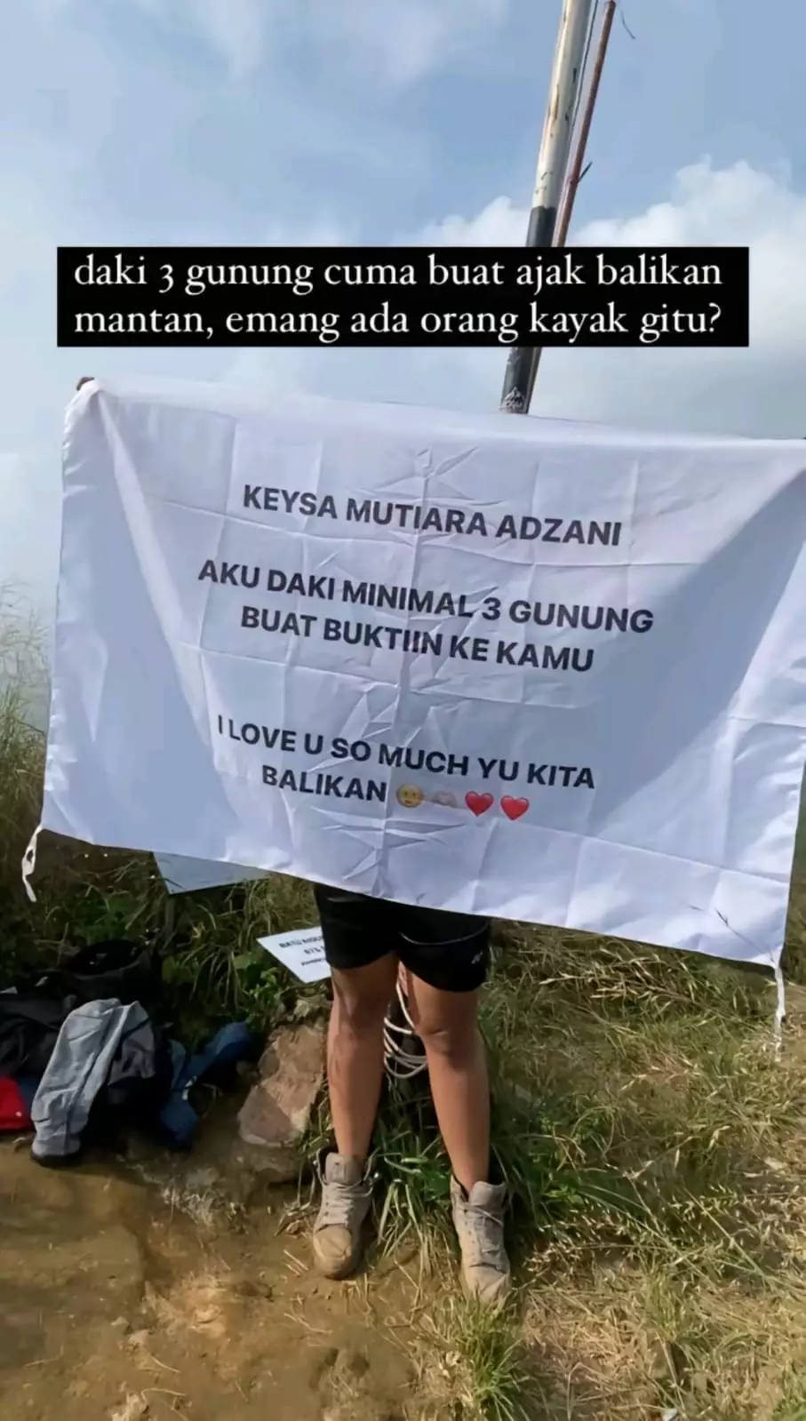 effort pria sampai mendaki tiga gunung buat balikan © TikTok effort pria sampai mendaki tiga gunung buat balikan © TikTok