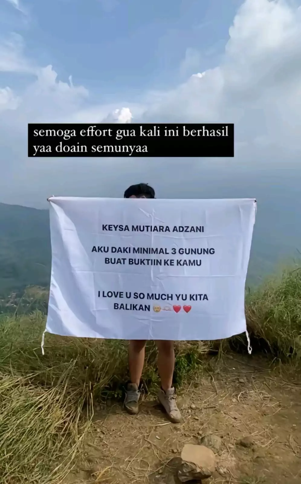 effort pria sampai mendaki tiga gunung buat balikan © TikTok effort pria sampai mendaki tiga gunung buat balikan © TikTok