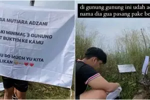 Ngajak balikan, effort pria mendaki tiga gunung buat minta maaf ke mantan ini endingnya nyesek