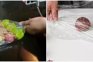 Nggak perlu beli alatnya, lifehack nyeleneh pengemasan vakum makanan ini idenya berguna buat emak-emak