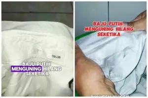 Nggak perlu pakai cairan pemutih, ini trik hilangkan noda kuning di baju cuma tambah 2 bahan dapur
