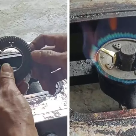 Tak perlu beli baru, ini trik perbaiki burner kompor pecah agar api menyala lagi pakai 1 jenis sampah