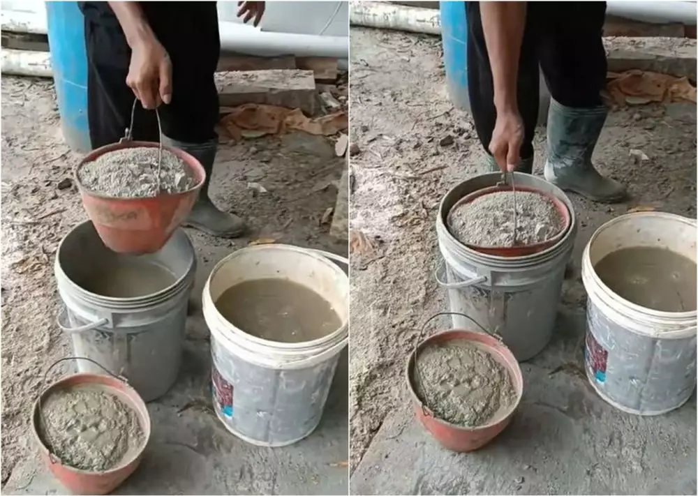 life hack nyeleneh mengaduk semen Instagram