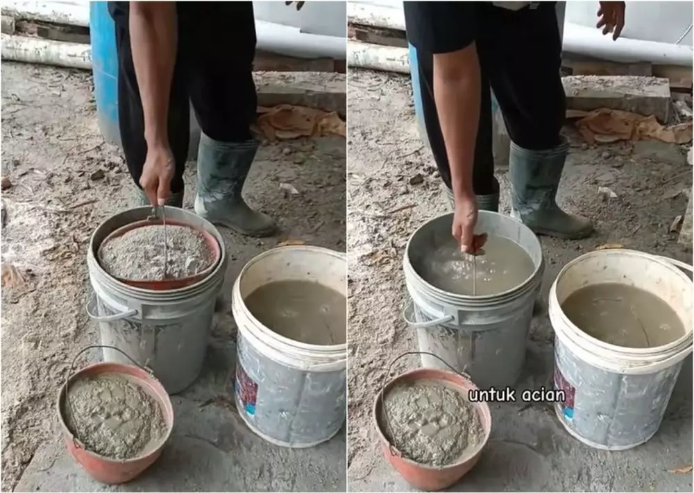 life hack nyeleneh mengaduk semen Instagram