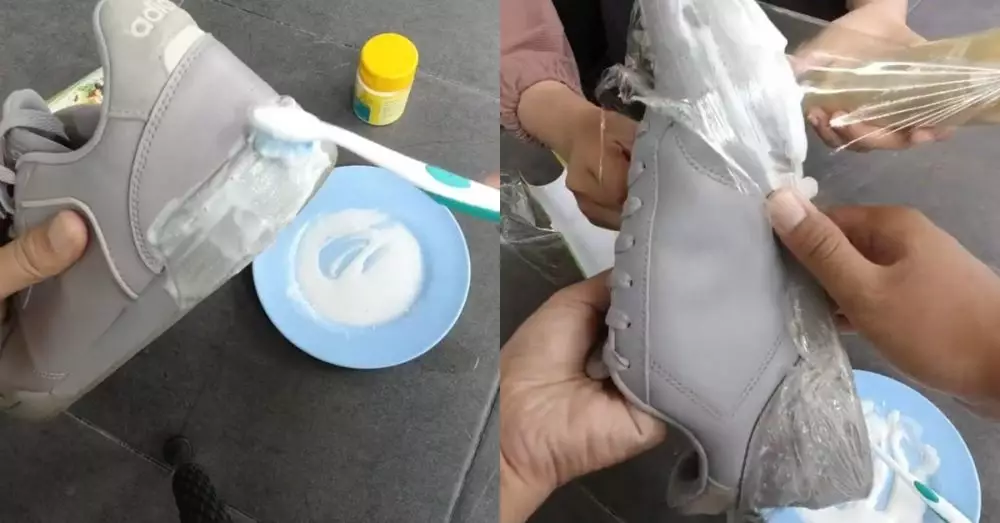 Tricks for cleaning yellowed shoe soles, once you try them, you're