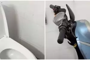 Lifehack nyeleneh desain 'toilet racing' ini bikin buang air serasa berkendara, pembalap pasti senang