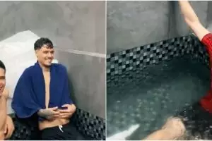 Momen pemain naturalisasi Timnas berendam air es sambil nyanyi Indonesia Raya ini bikin salut