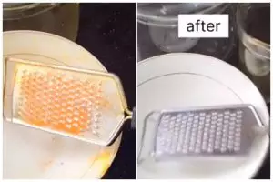 Bukan digosok baking soda, ini trik hilangkan noda kunyit di parutan cuma andalkan 1 bahan sederhana