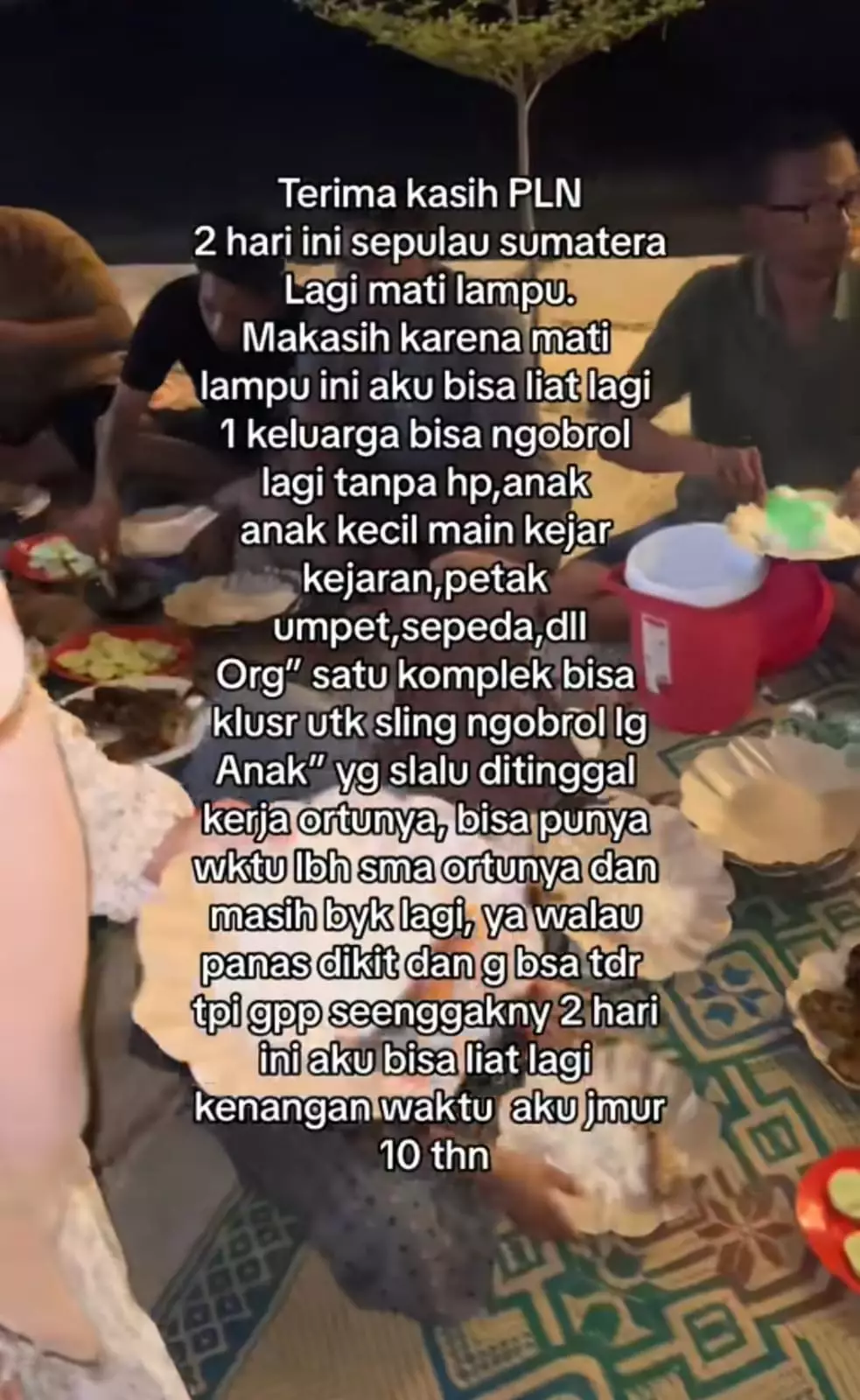 senang sumatera mati listrik © TikTok