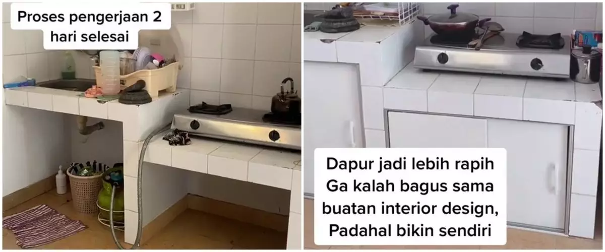 9 Cara bikin pintu slide kabinet sendiri tanpa bantuan tukang, bikin dapur auto bersih dan rapi
