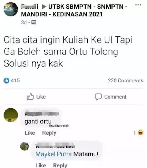 Jawaban kocak keluh kesah di Facebook dari berbagai sumber Jawaban kocak keluh kesah di Facebook dari berbagai sumber