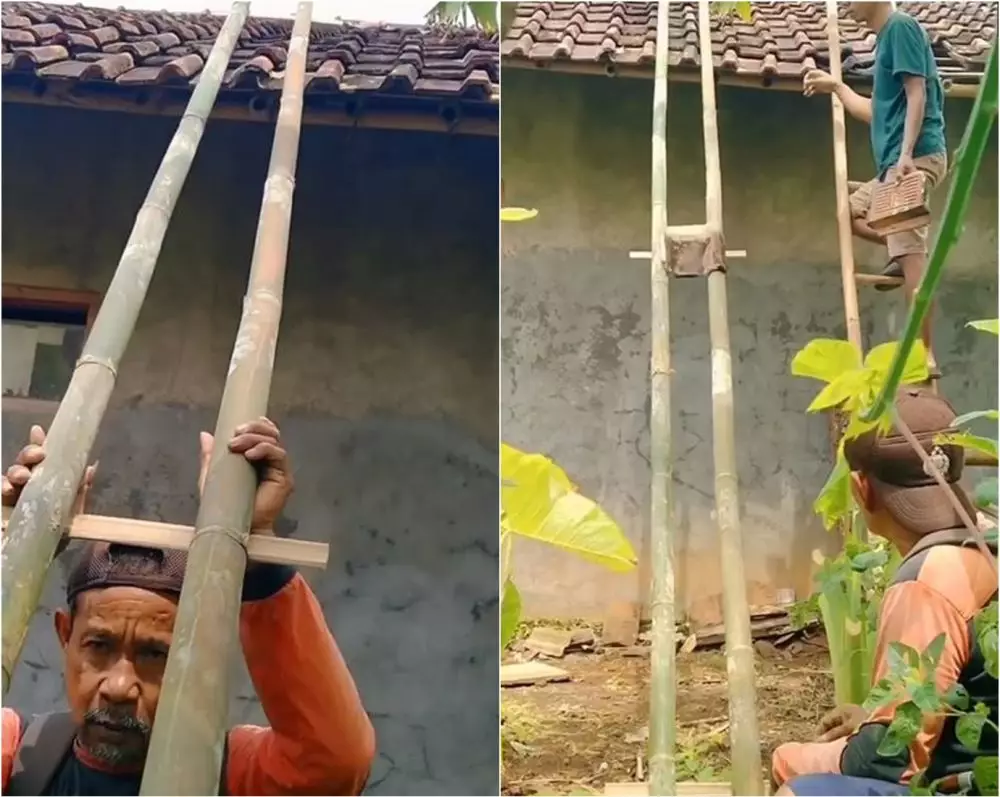 lifehack nyeleneh alat menurunkan genteng rumah Instagram