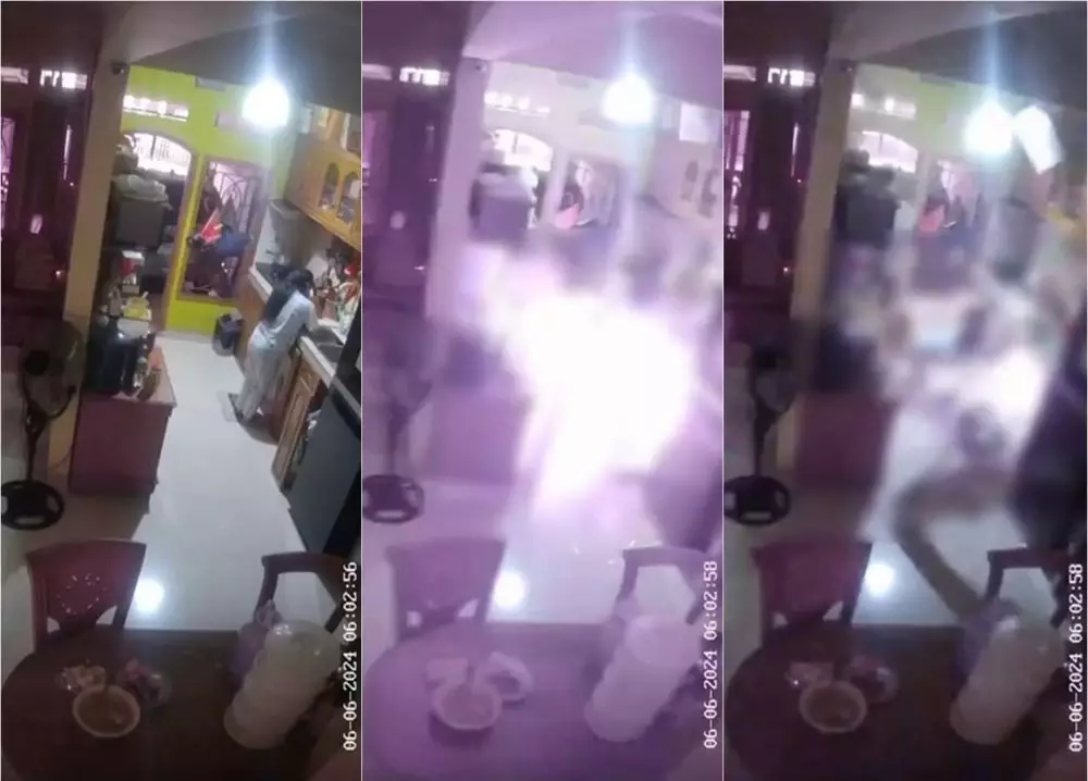 momen PRT di Cengkareng terkena ledakan dari gas LPG Instagram