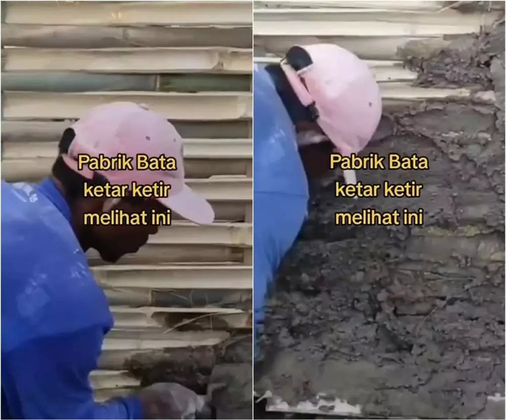 Lifehack nyeleneh pria bangun tembok pakai rangka bambu Instagram Lifehack nyeleneh pria bangun tembok pakai rangka bambu Instagram