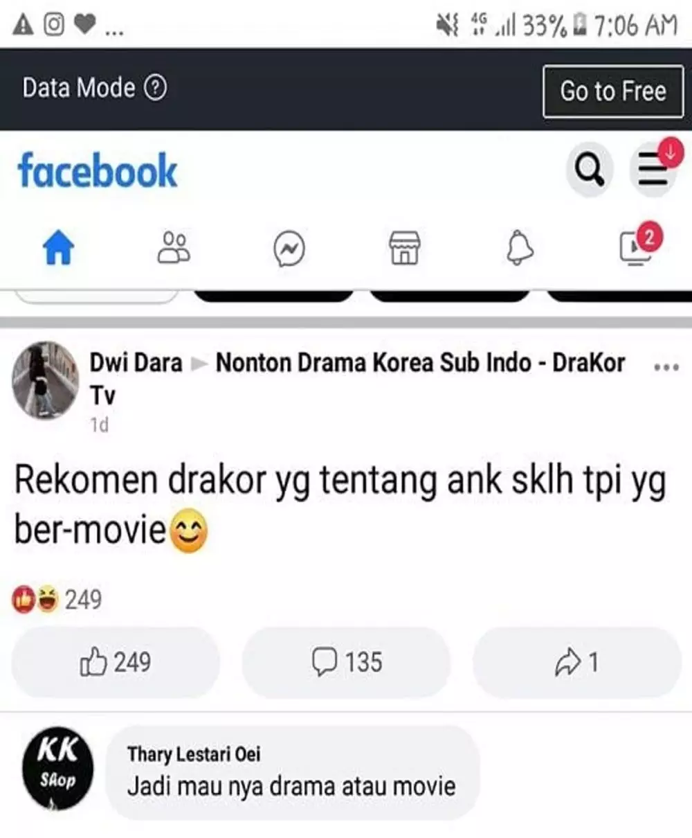komentar status Facebook ini keterlaluan © Instagram