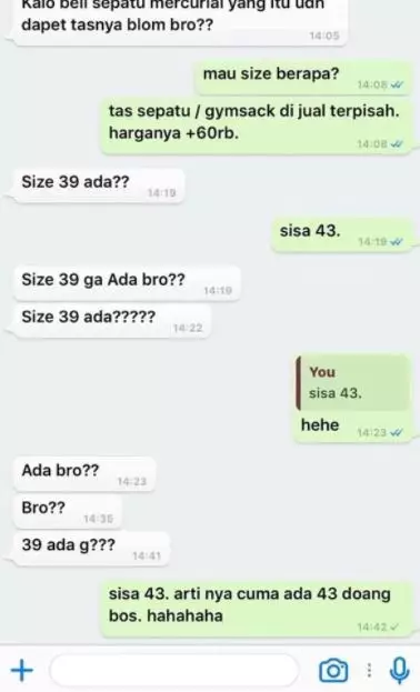 transaksi sepatu ini bikin geregetan © Instagram