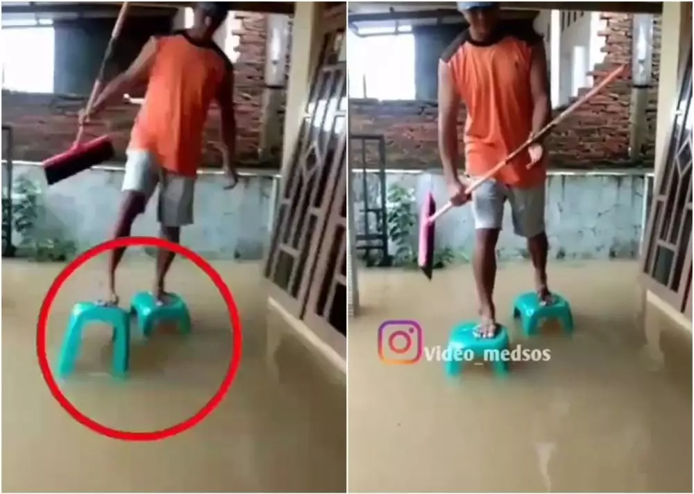 Lifehack nyeleneh sandal khusus banjir Instagram