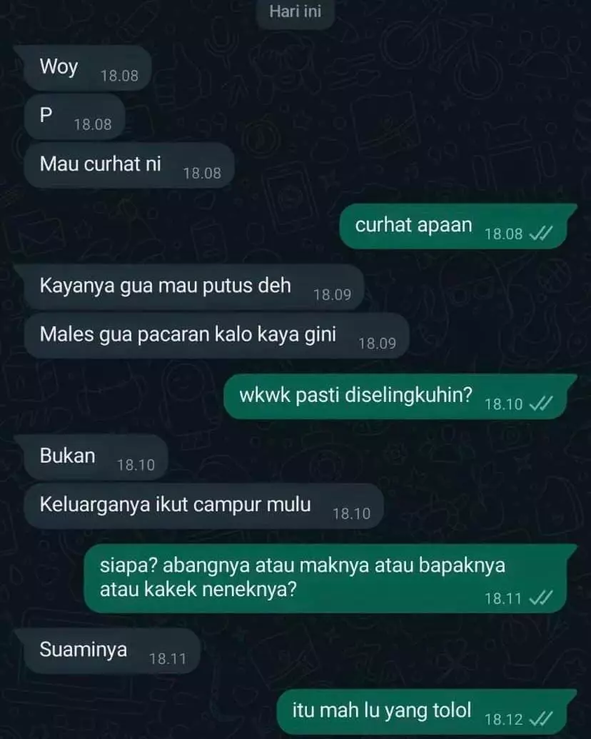teman waktu curhat ini bikin nggak bisa berkata-kata © Instagram