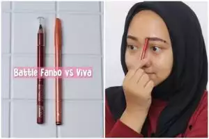 Battle review pensil alis legend Fanbo & Viva yang dibanderol Rp 30 ribuan, mana yang lebih blendable?