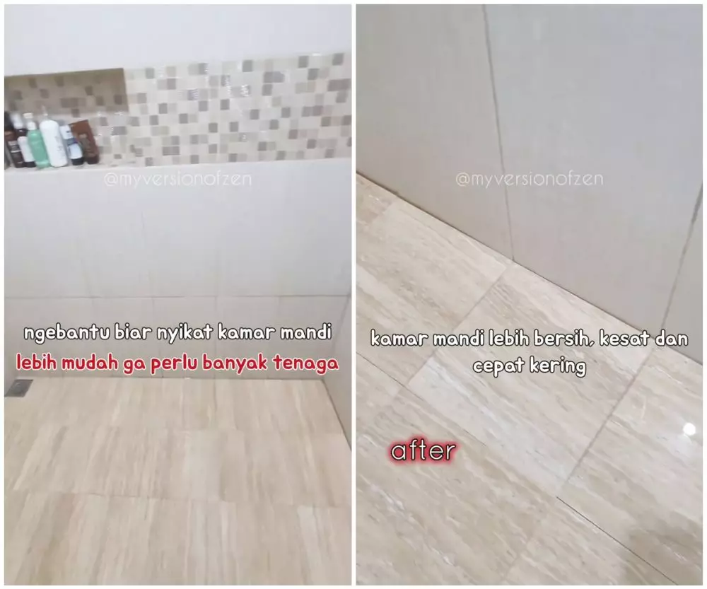 Without a mixture of hot water, here's a trick for cleaning slippery