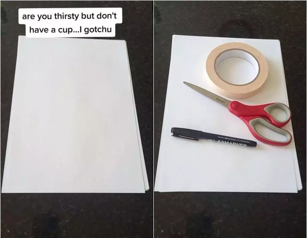 lifehack nyeleneh bikin gelas sekali pakai TikTok