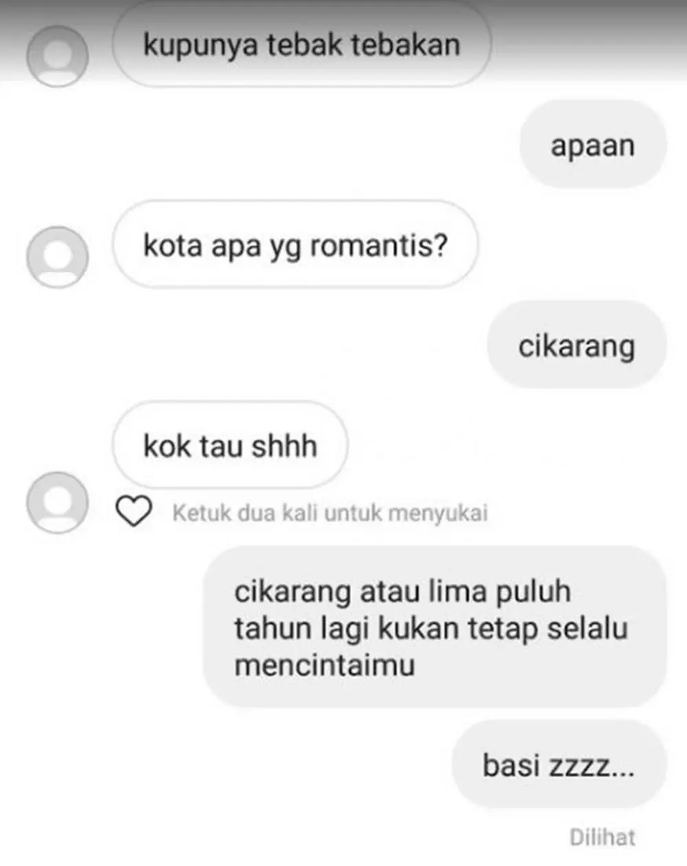 Jawaban kocak pas main tebak-tebakan sama gebetan Berbagai sumber